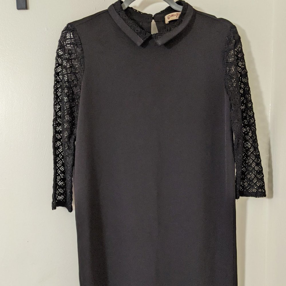 Gloria Jeans Black Peter Pan Collar  Dress Small